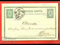 TRAVELING CARD 5 + 5 LARGE LION RUSE - VIENNA AUSTRIA 1888