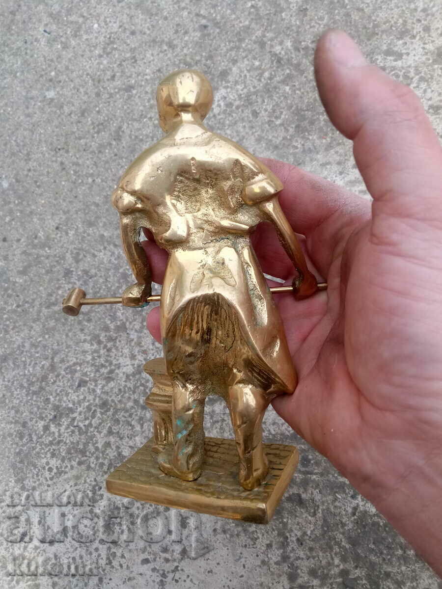 Old solid bronze statuette of a blacksmith - 5 Old solid bronze statuette of a blacksmith - 5