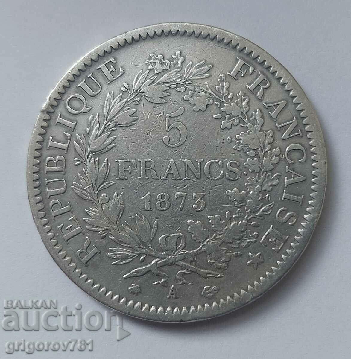 5 Φράγκα Ασήμι Γαλλία 1873 Ένα ασημένιο νόμισμα #190 με τιμή € 34.26 | 67.01 BGN 5 Φράγκα Ασήμι Γαλλία 1873 Ένα ασημένιο νόμισμα #190 με τιμή € 34.26 | 67.01 BGN