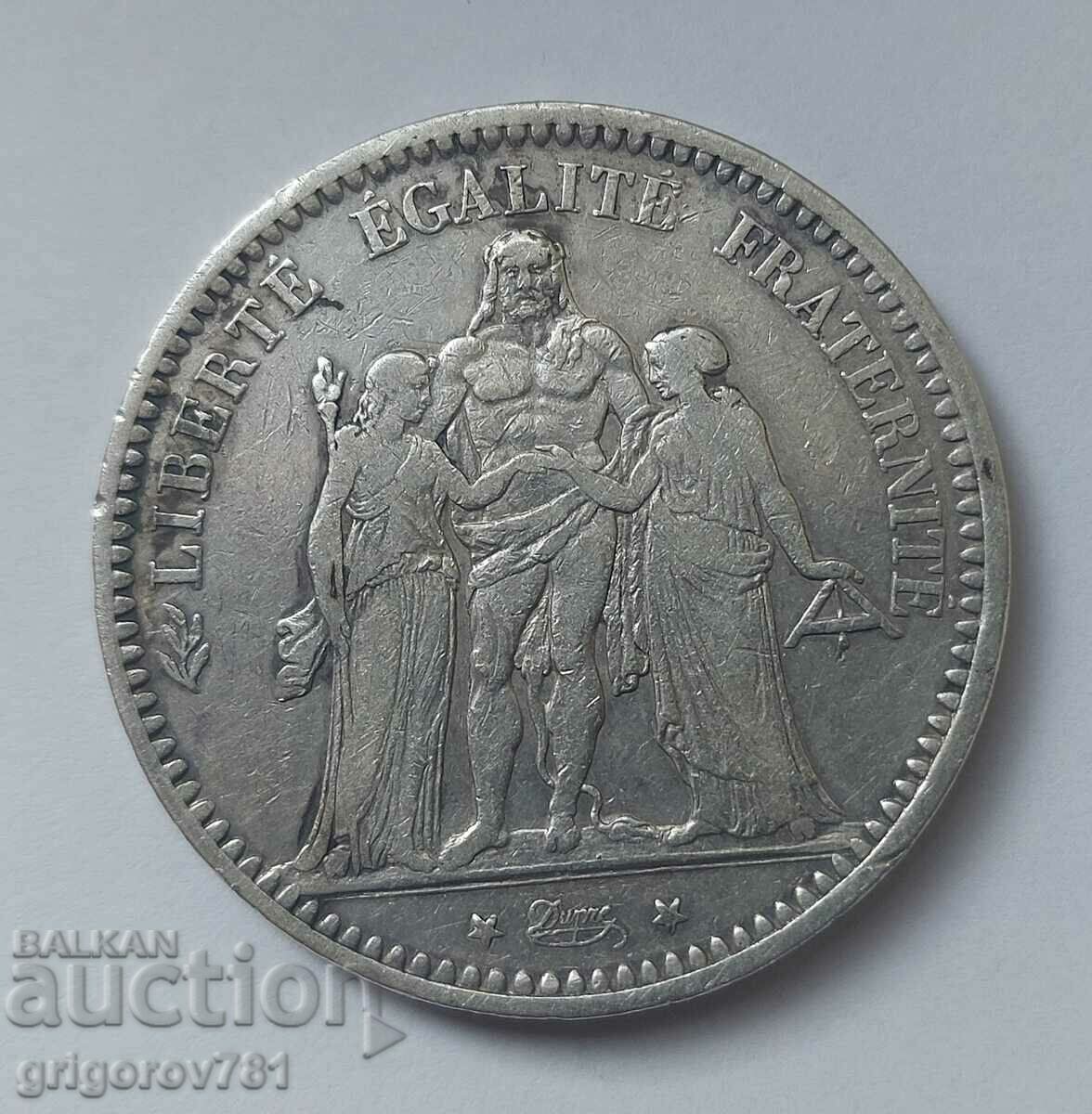 5 Φράγκα Ασήμι Γαλλία 1873 Ένα ασημένιο νόμισμα #190