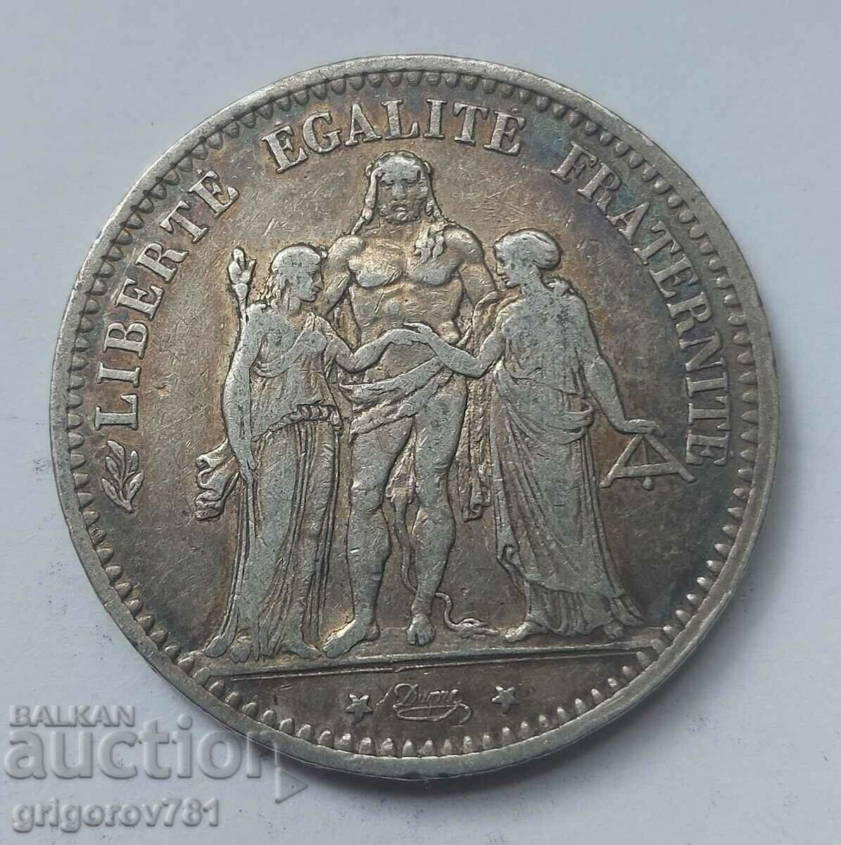 5 Φράγκα Ασήμι Γαλλία 1873 Ένα ασημένιο νόμισμα #195