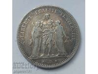 5 Φράγκα Ασήμι Γαλλία 1873 Ένα ασημένιο νόμισμα #195