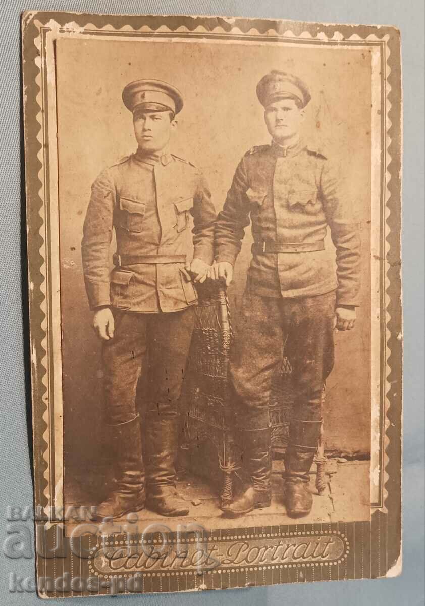 Old military photo-cardboard.