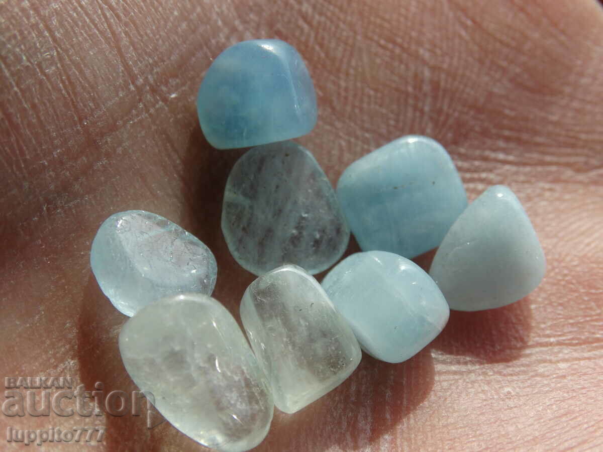 23.80 carat natural polished aquamarine 8 pieces - 7 23.80 carat natural polished aquamarine 8 pieces - 7