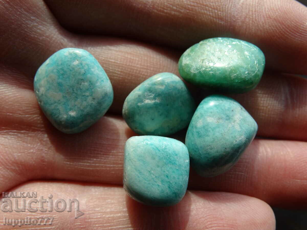 88,60 carate amazonit natural lustruit 5 buc - 6 88,60 carate amazonit natural lustruit 5 buc - 6