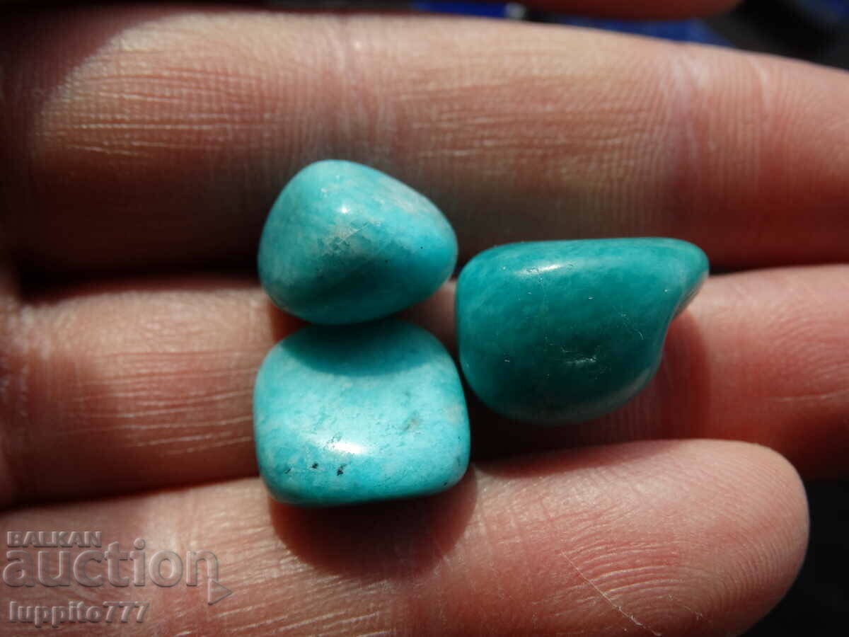 43,25 carate amazonit lustruit natural 3 buc - 5