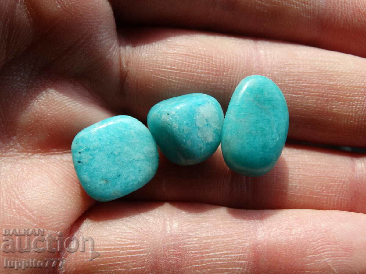 43,25 carate amazonit lustruit natural 3 buc - 6