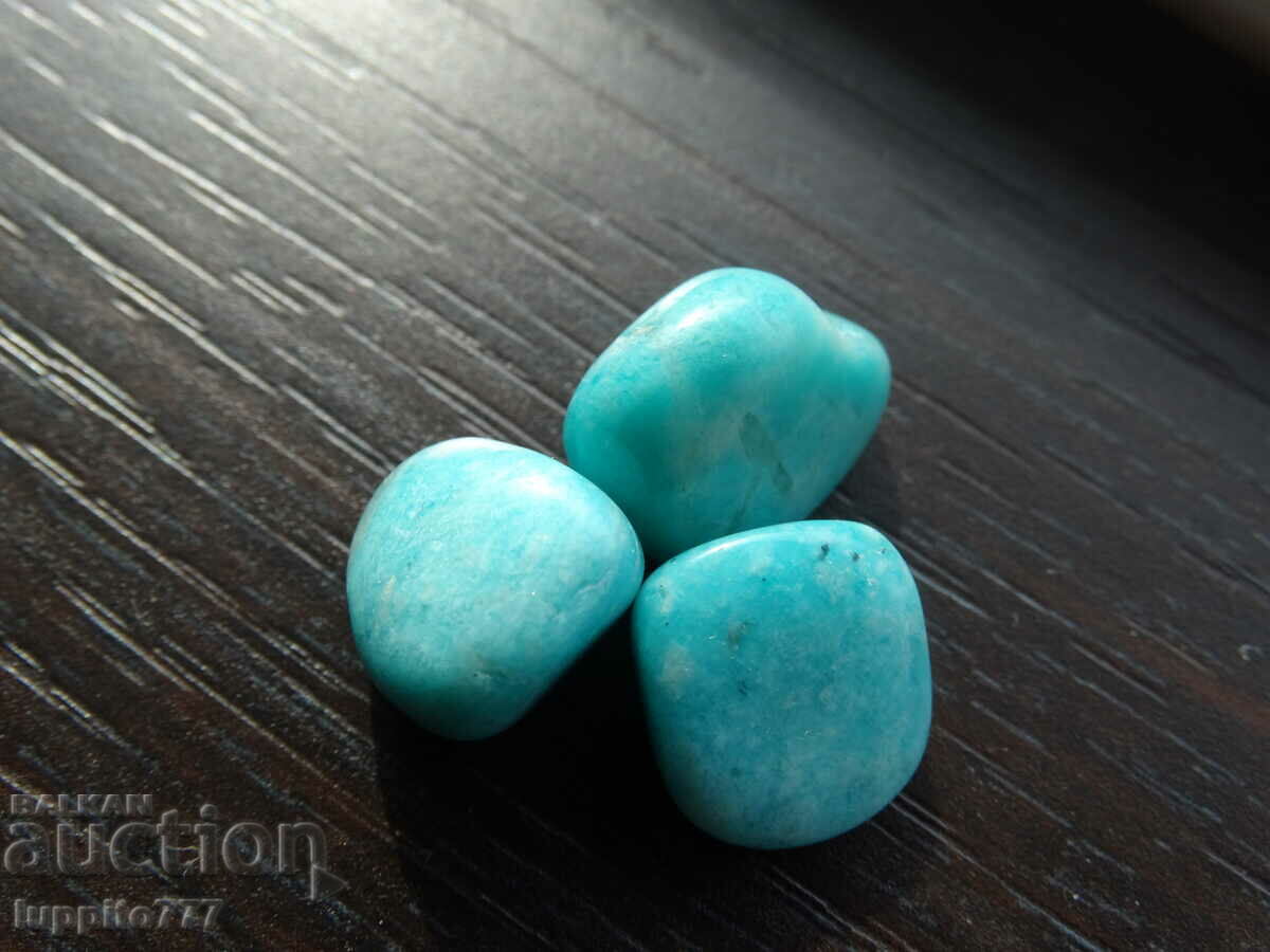 43,25 carate amazonit lustruit natural 3 buc - 7