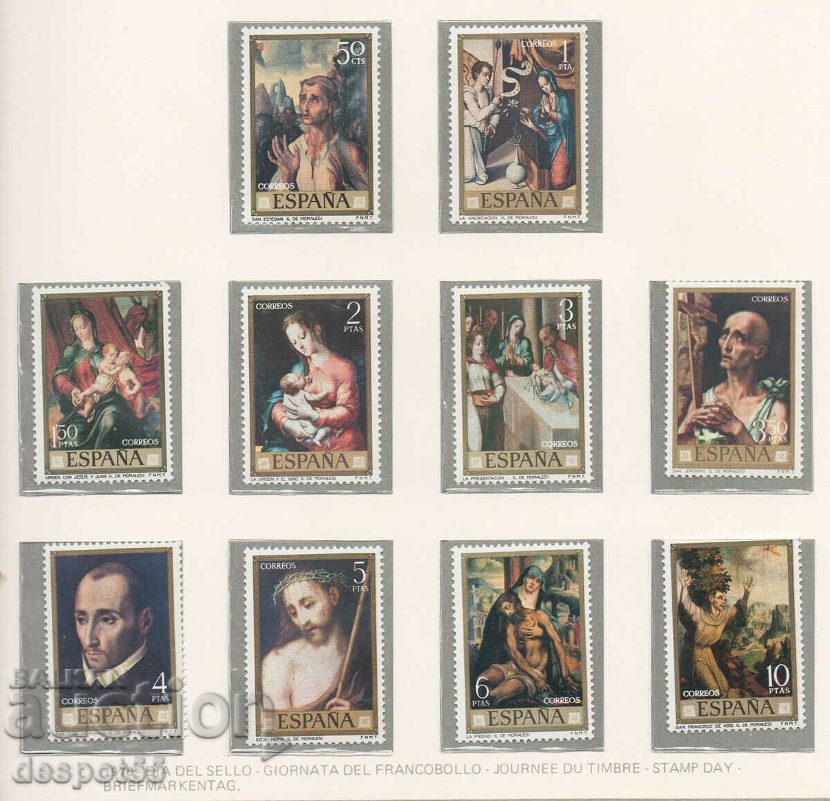 1970. Ισπανία. Ημέρα γραμματοσήμου - Λουίς Μοράλες.