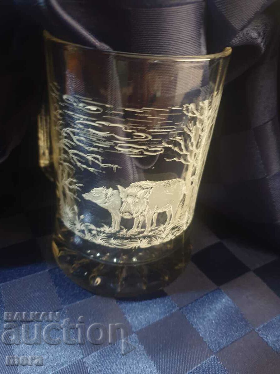 Crystal mug with hunting motifs - 6