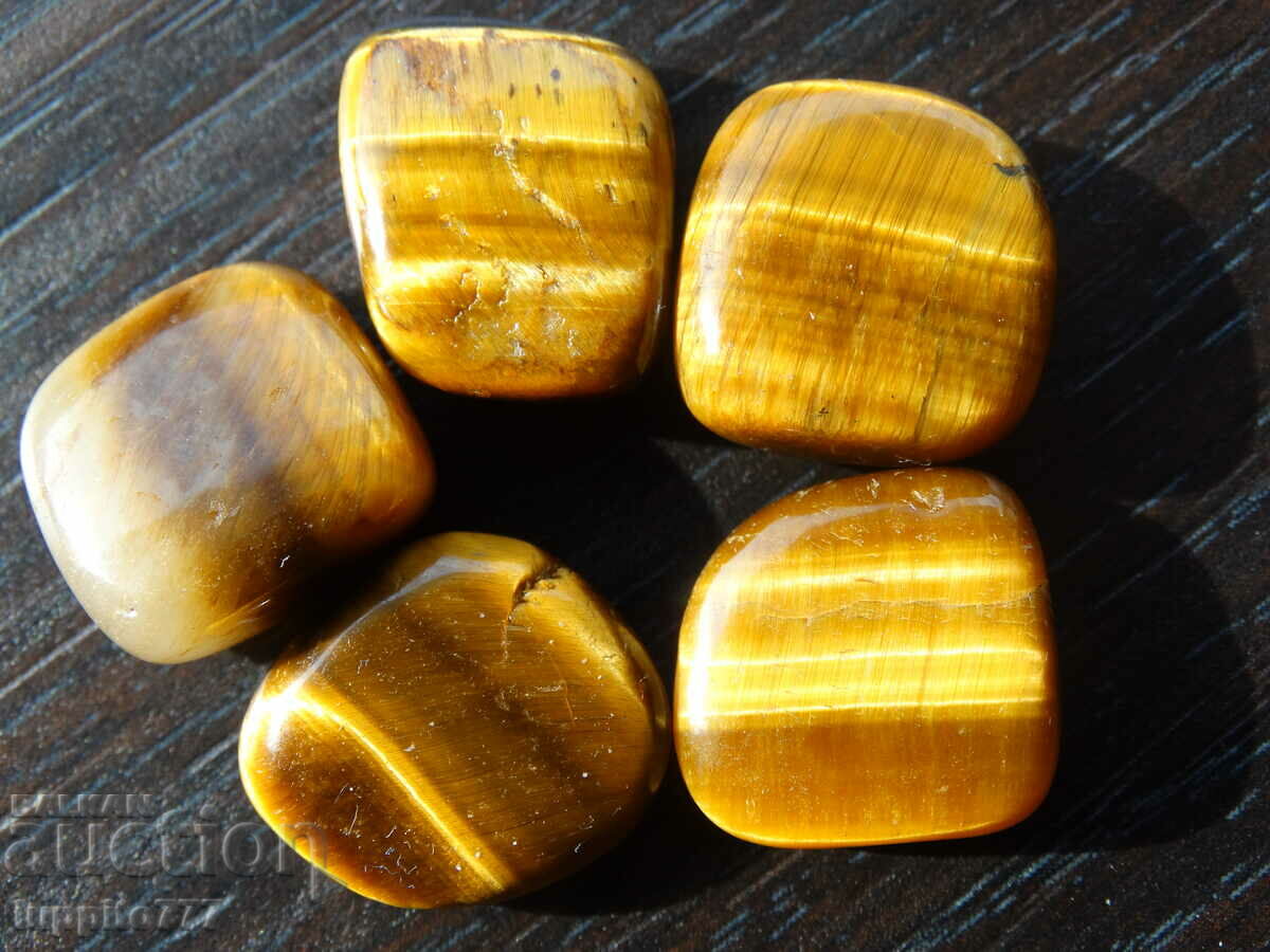 Δημοπρασία Φυσικό μάτι τίγρης 102,85 καρατίων 5 τεμάχια Δημοπρασία Φυσικό μάτι τίγρης 102,85 καρατίων 5 τεμάχια