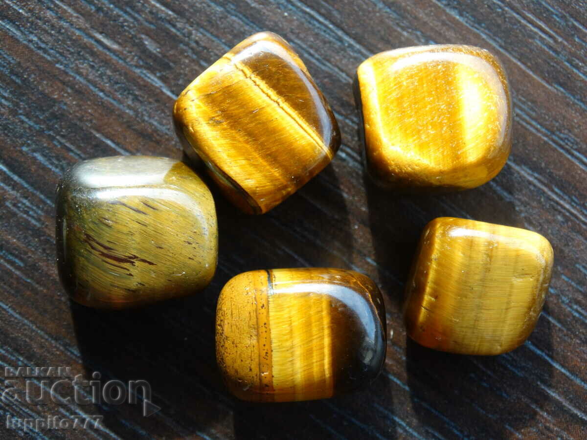 Φυσικό μάτι τίγρης 109.870 καρατίων 5 τεμάχια με τιμή 59.99 BGN | € 30.67 Φυσικό μάτι τίγρης 109.870 καρατίων 5 τεμάχια με τιμή 59.99 BGN | € 30.67