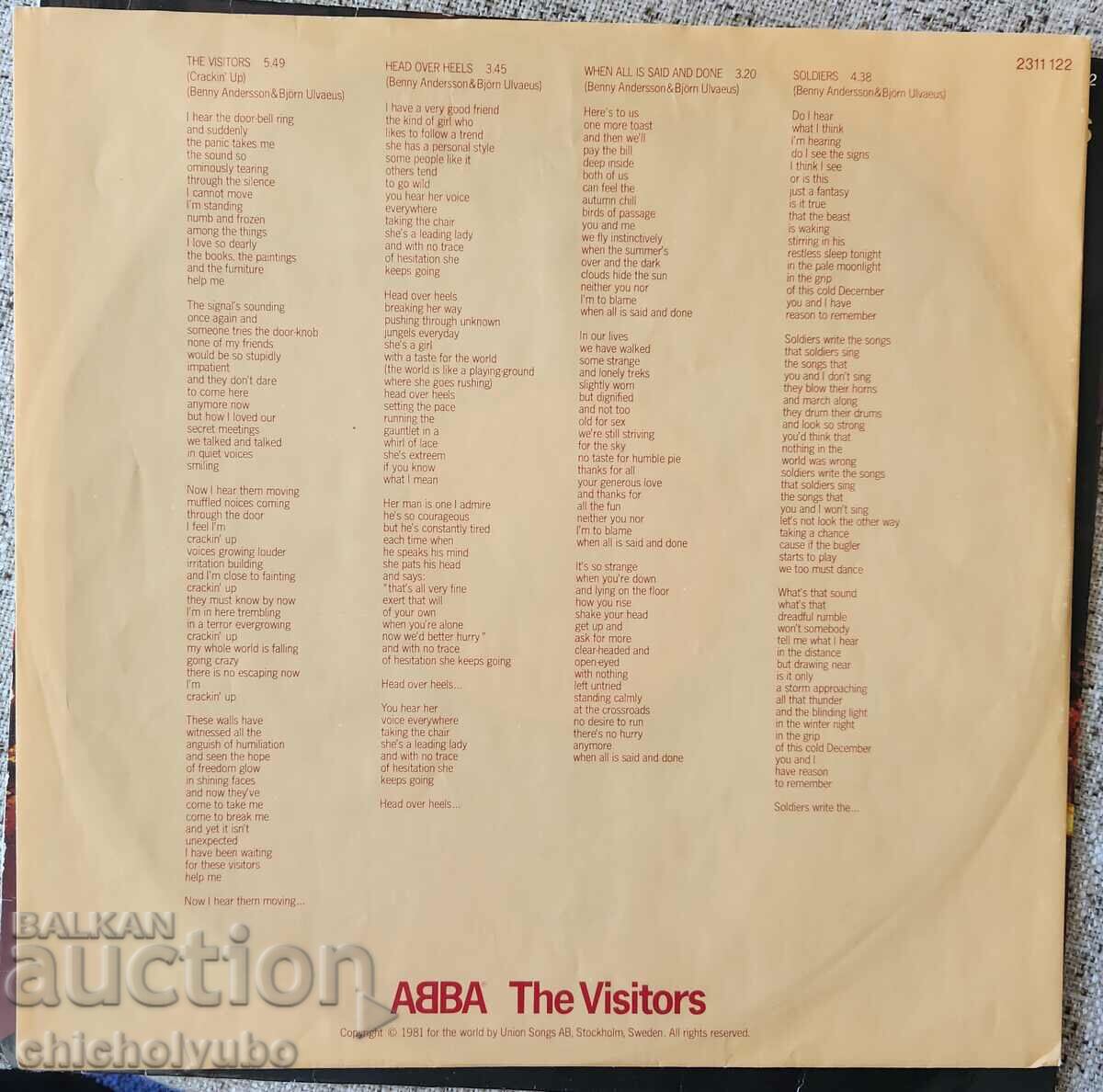 Delivery of ABBA - The Visitors / 1981 Delivery of ABBA - The Visitors / 1981