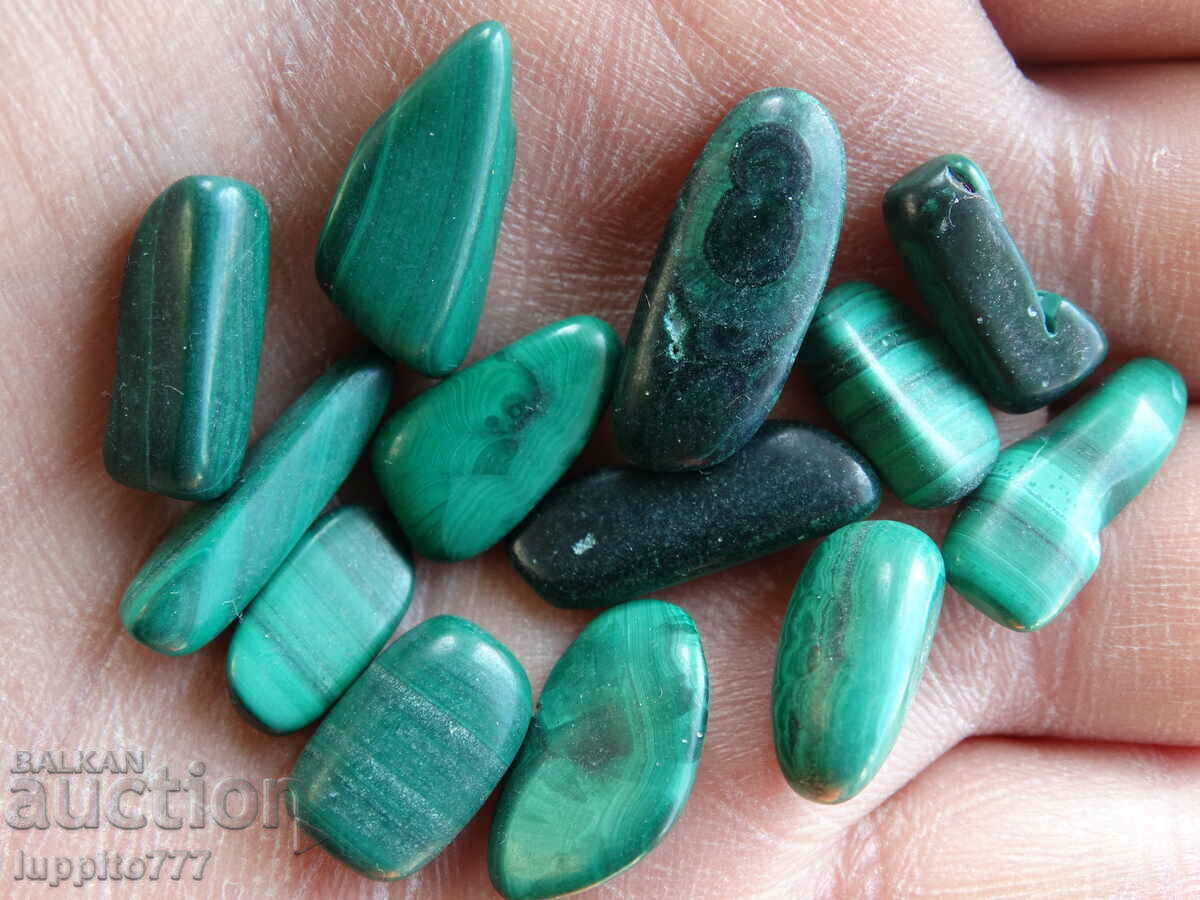 Φυσικός μαλαχίτης 83,15 καρατίων 12 τεμάχια - 5 Φυσικός μαλαχίτης 83,15 καρατίων 12 τεμάχια - 5