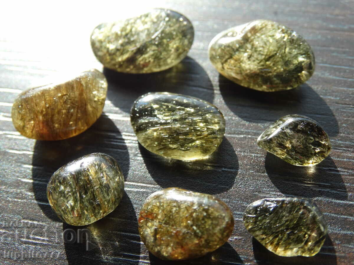 Δημοπρασία Φυσικός ρουτιλισμένος χαλαζίας 69,25 καρατίων 8 τεμάχια Δημοπρασία Φυσικός ρουτιλισμένος χαλαζίας 69,25 καρατίων 8 τεμάχια