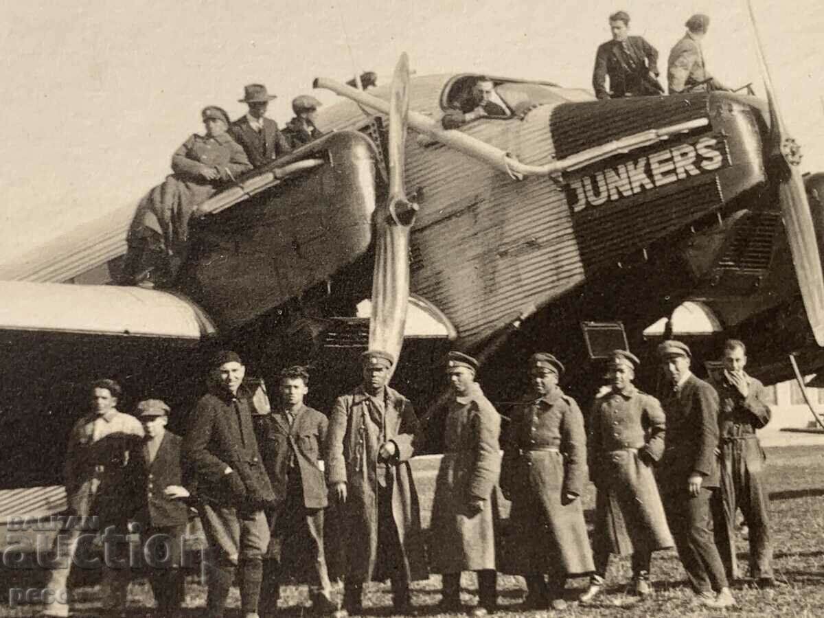 Auction Airplane Junkers Military Aircraft Mechanics old photo Auction Airplane Junkers Military Aircraft Mechanics old photo