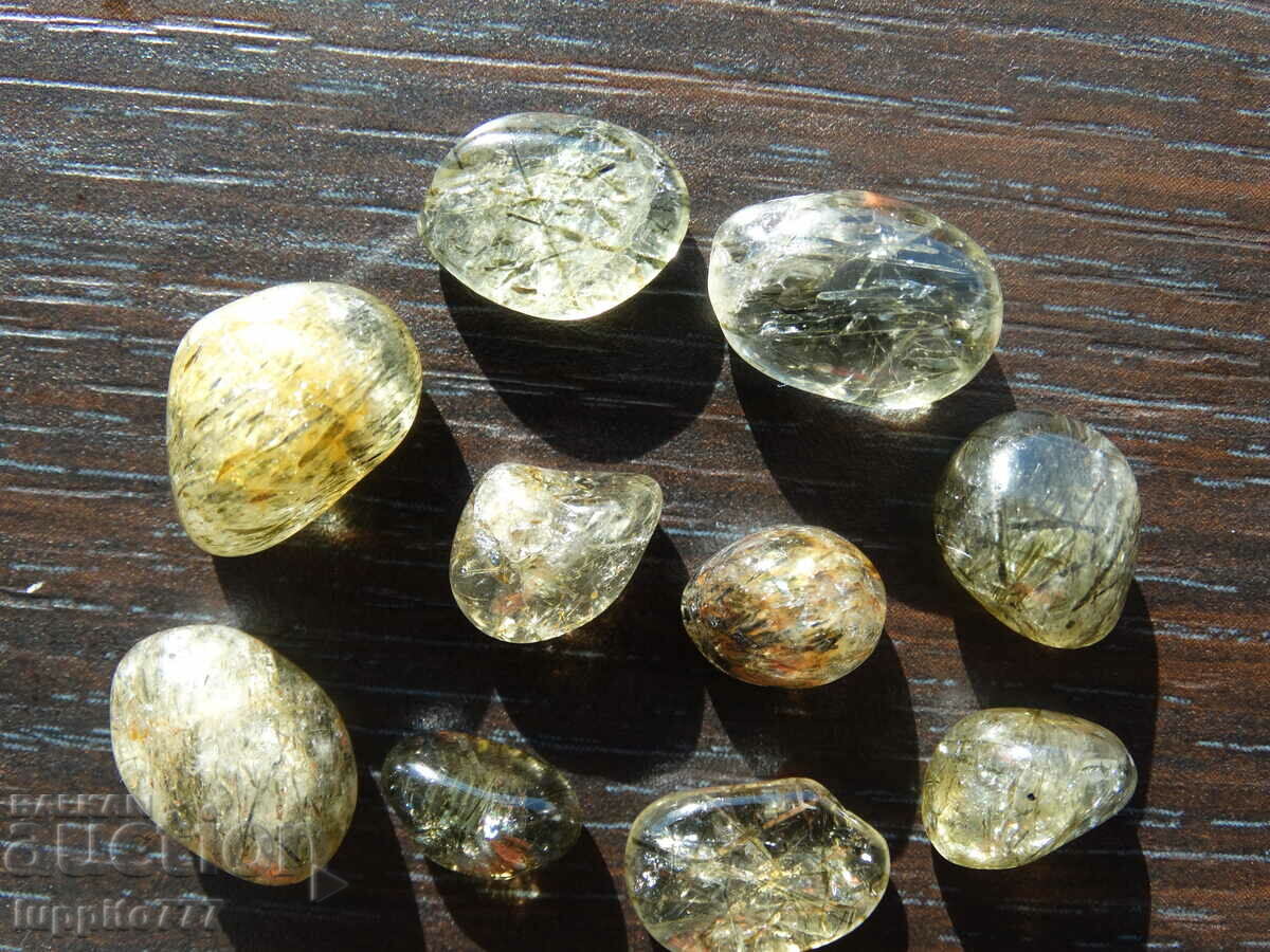 Δημοπρασία Φυσικό ρουτιλισμένο χαλαζία 83,90 καρατίων, 10 τεμάχια Δημοπρασία Φυσικό ρουτιλισμένο χαλαζία 83,90 καρατίων, 10 τεμάχια