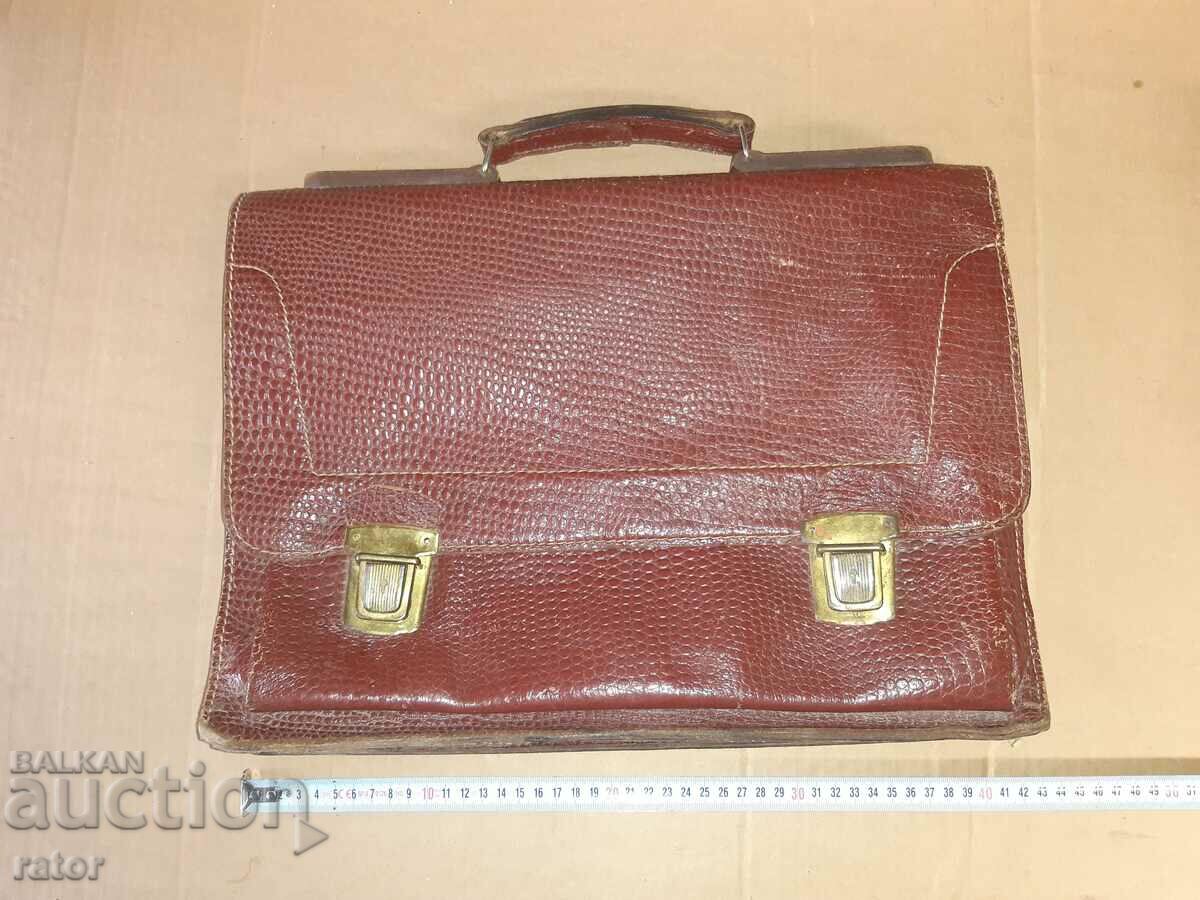 Very old leather bag, genuine leather