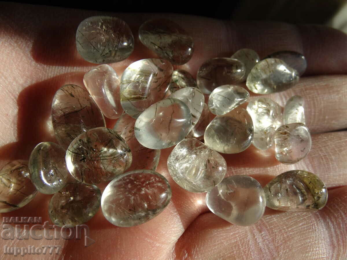 Δημοπρασία 224,20 καράτια φυσικού ρουτιλισμένου χαλαζία 28 τεμαχίων Δημοπρασία 224,20 καράτια φυσικού ρουτιλισμένου χαλαζία 28 τεμαχίων