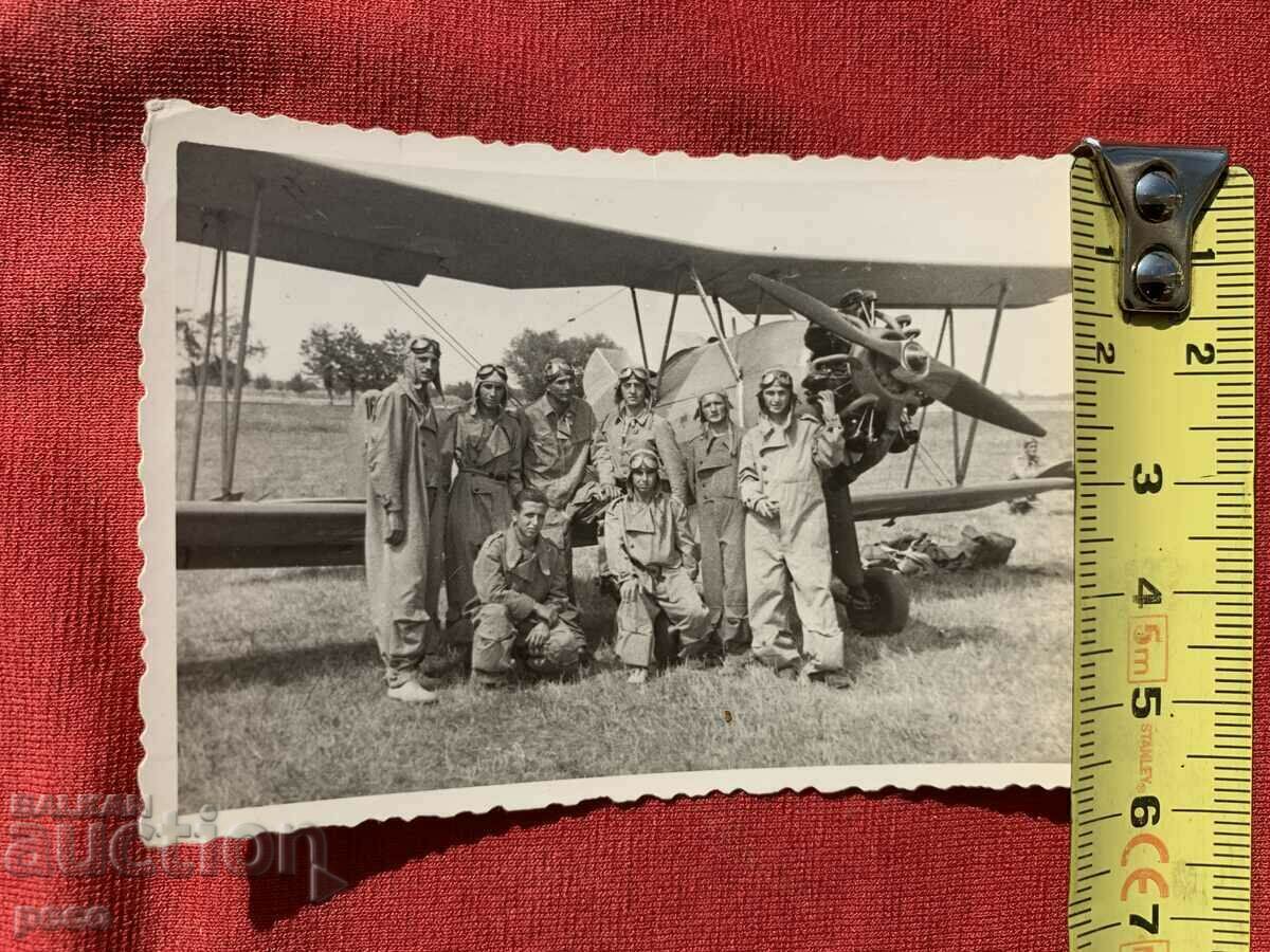 Delivery of Aviators Old Airplane Old Photo Delivery of Aviators Old Airplane Old Photo