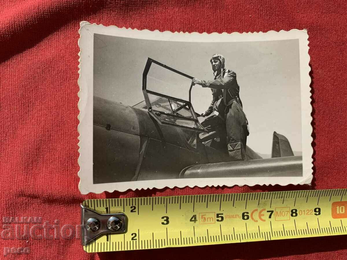 Delivery of Kazanlak Airport 1945 Pilot Airplane Old photo Delivery of Kazanlak Airport 1945 Pilot Airplane Old photo