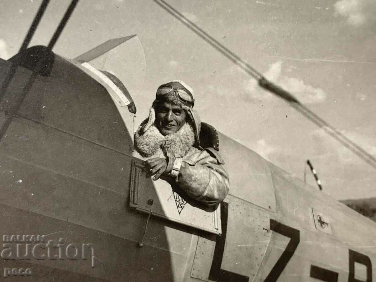 Kazanlak Airport 1945 Pilot Airplane Old photo with price 35.00 BGN | € 17.90 Kazanlak Airport 1945 Pilot Airplane Old photo with price 35.00 BGN | € 17.90