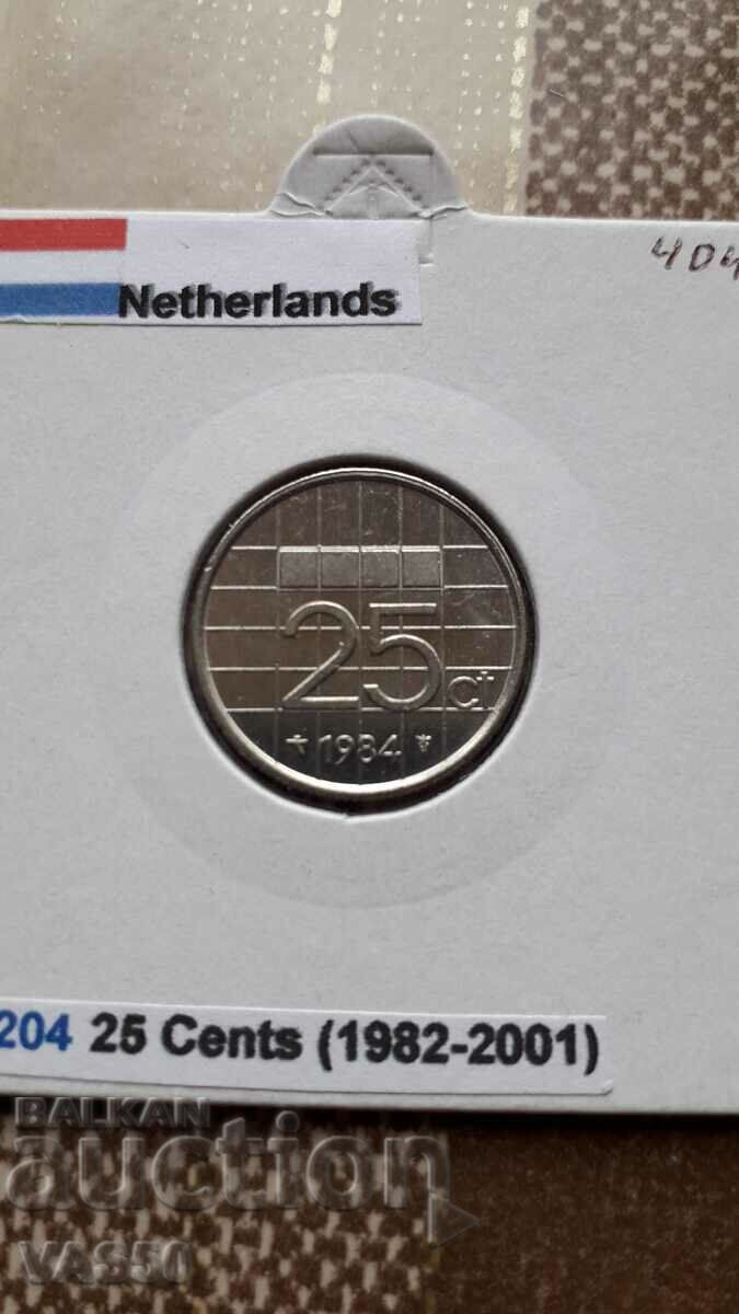 404. NETHERLANDS-25c. 1984