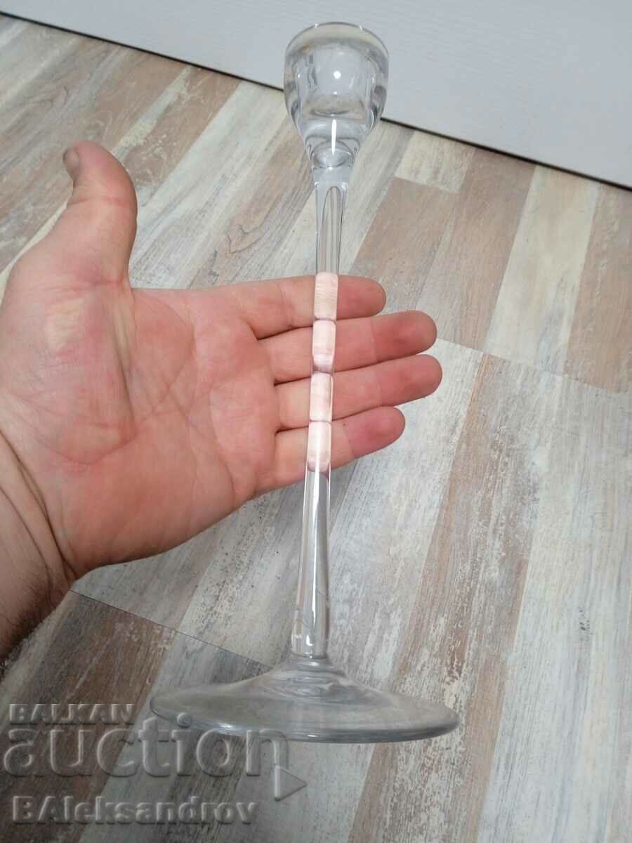 Licitație Suport de lumânare înalt și sofisticat din sticlă