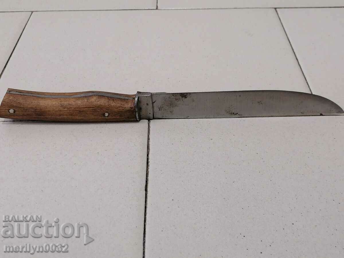 Old butcher knife solid blade with engravings - 6 Old butcher knife solid blade with engravings - 6