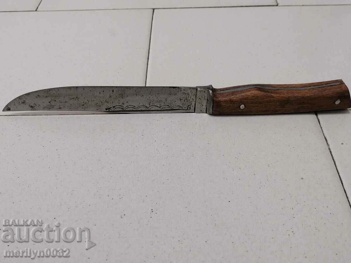 Old butcher knife solid blade with engravings - 7 Old butcher knife solid blade with engravings - 7