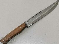 Стар касапски нож масивно острие с гравюри