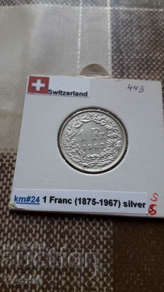 443. SWITZERLAND-1fr. 1963
