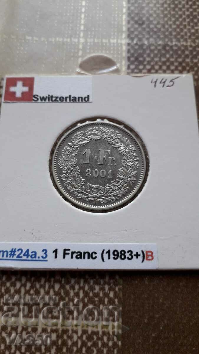 445. SWITZERLAND-1fr. 2001