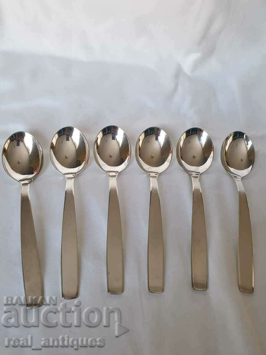 Set of silver plated spoons