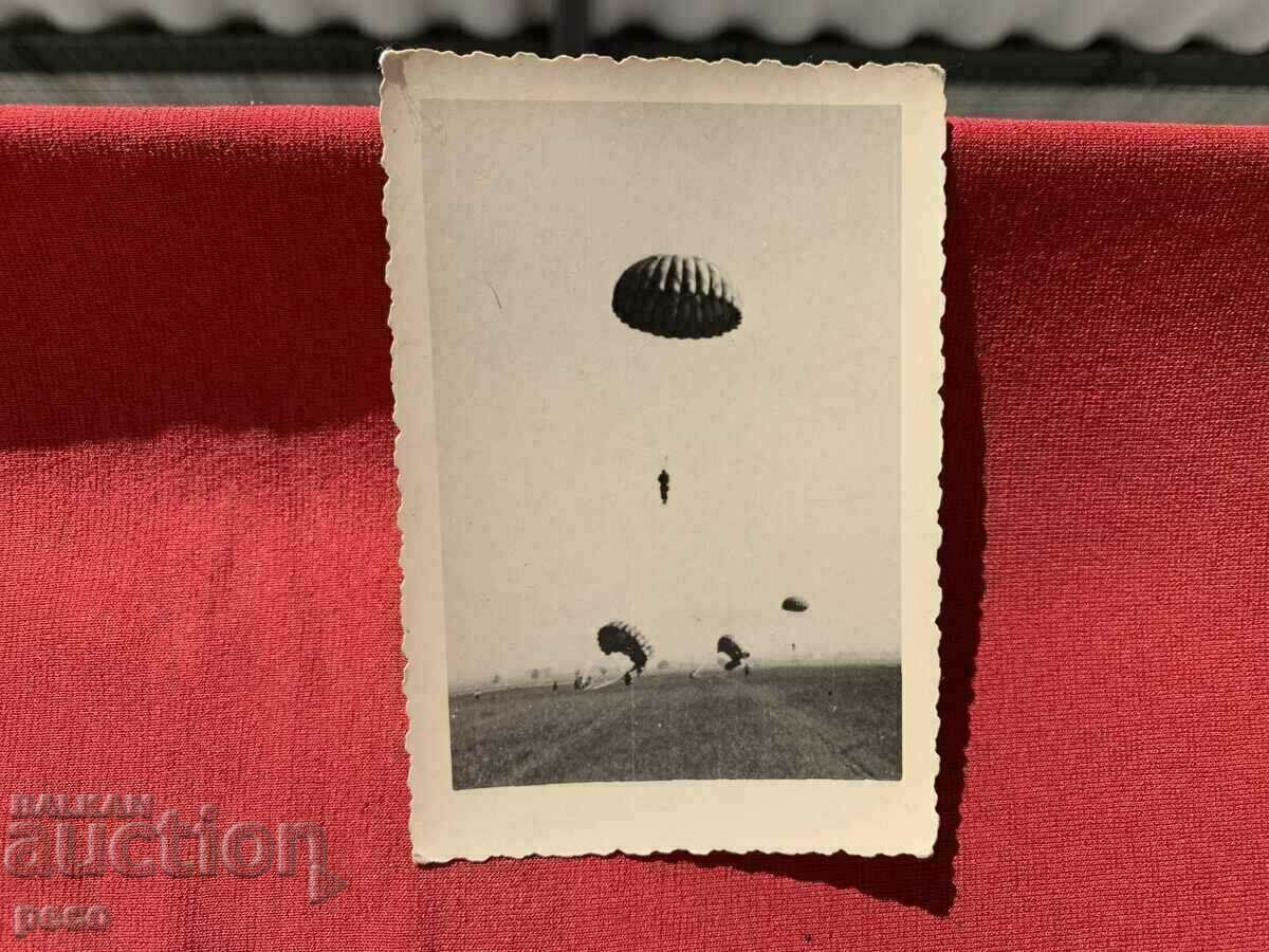 Auction Parachute Squad Bulgaria 40s old photo Auction Parachute Squad Bulgaria 40s old photo