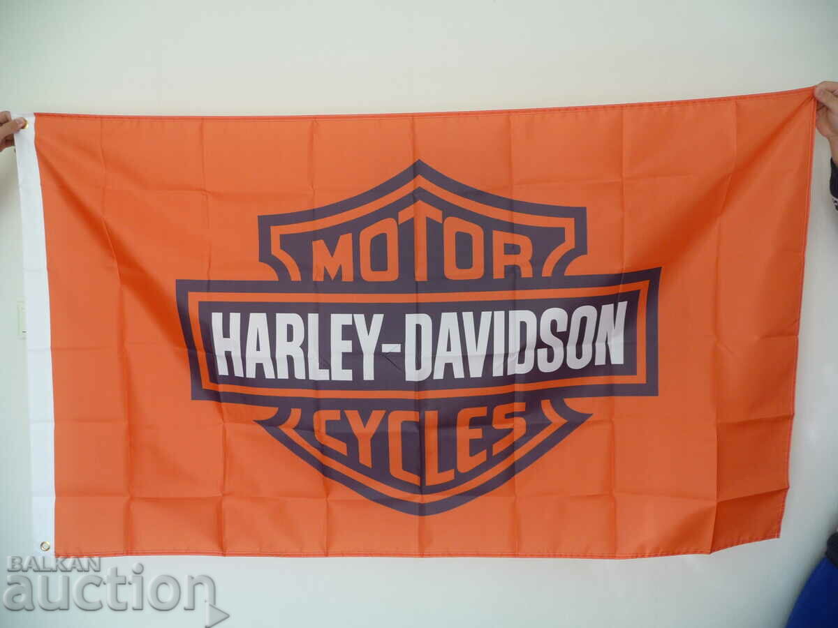 Harley Davidson знаме флаг мотор мотори Харли Дейвидсън оран