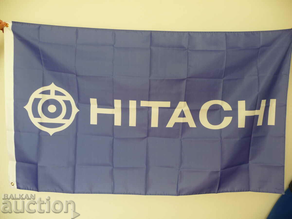 Hitachi знаме флаг Хитачи касетофони касетки видео ретро син