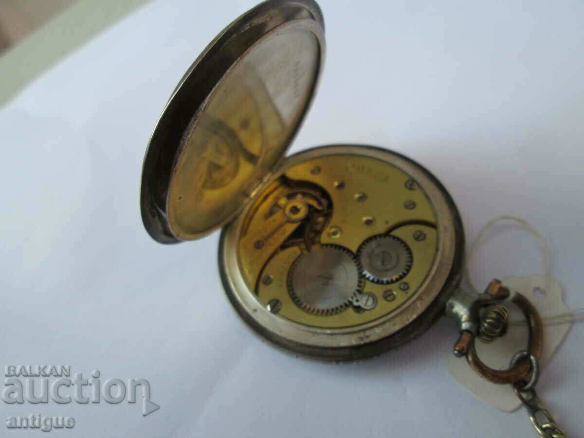 Livrarea Ceas de buzunar OMEGA ARGINTIU TRIPLU COPERT