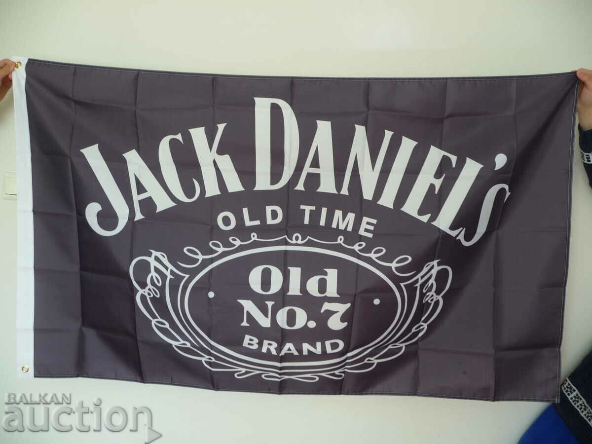 Steagul lui Jack Daniels, reclamă pentru whisky, bar decor