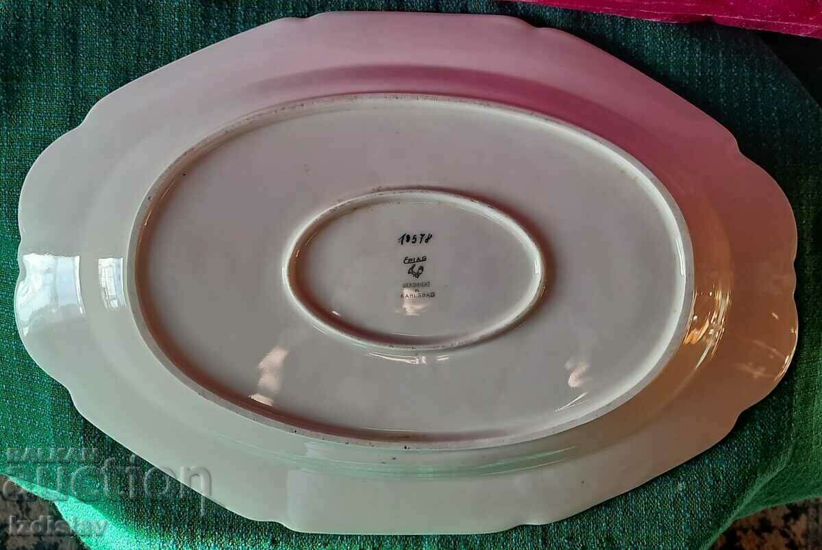 German porcelain platter with price 50.00 BGN | € 25.56