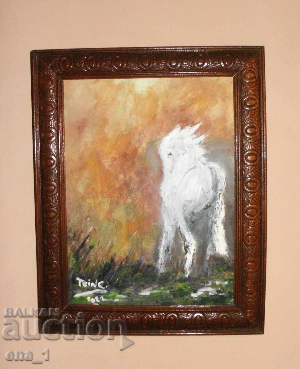 Auction "White Horse" - French impression by TOINE after Vladko Stefanovski Auction "White Horse" - French impression by TOINE after Vladko Stefanovski