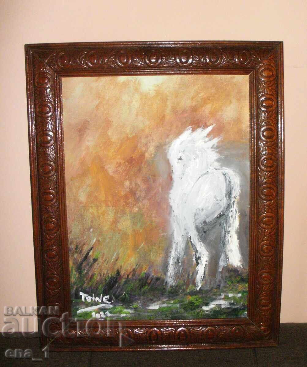 "White Horse" - French impression by TOINE after Vladko Stefanovski - 5 "White Horse" - French impression by TOINE after Vladko Stefanovski - 5