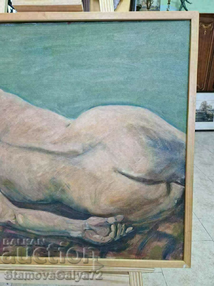 Licitație Minunat pictură antică în ulei pe pânză