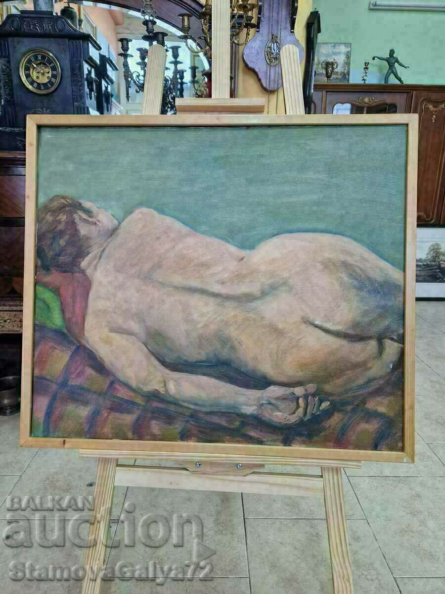 Υπέροχη αντίκα μάστερ ζωγραφική με λάδι σε καμβά