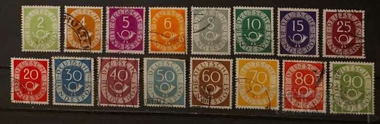 Германия 1951 Нови ежедневни марки 46.25€ Клеймо
