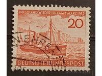 Германия 1952  Освобождението на Хелголанд/Кораби 10€ Клеймо