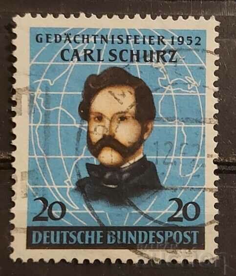 Germany 1952 Personalities €10 Stamp