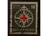 Германия 1953 Червен кръст 8€ Клеймо
