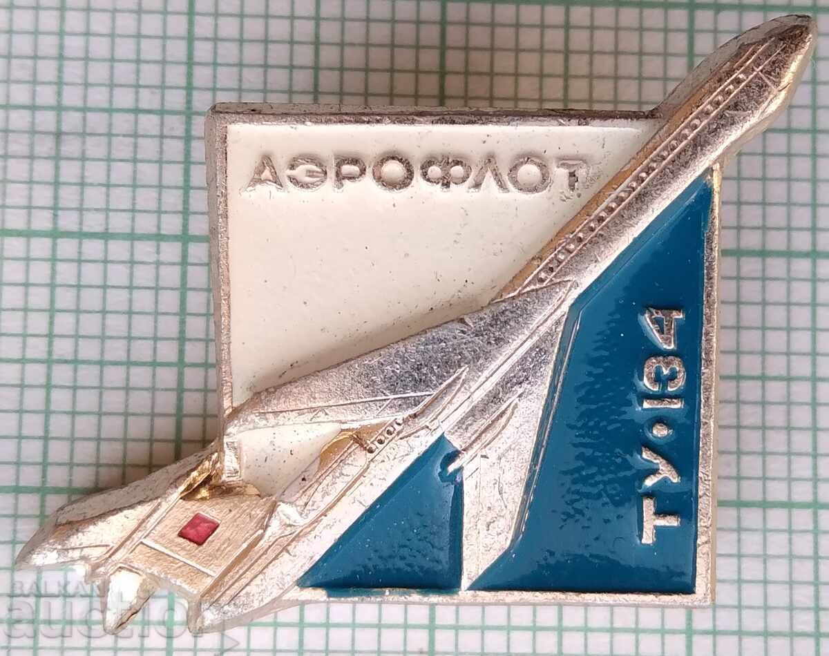 12439 Badge - αεροσκάφος TU-134 αεροπορική εταιρεία Aeroflot USSR