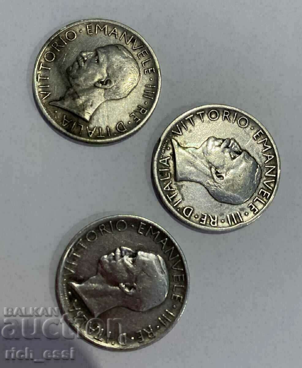 LOT OF COINS 5 LIRES 1929, ITALY, SILVER